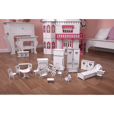 Kit Casa Bonecas Barbie E Móveis Lian Sonhos S+S - Darama - Ri Happy