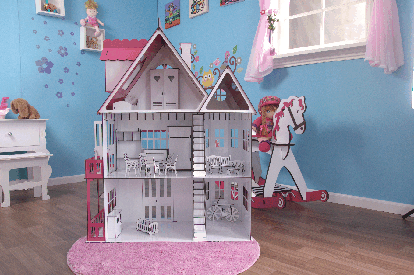 Kit Casa Bonecas Barbie E Móveis Lian Sonhos S+S - Darama - Ri Happy