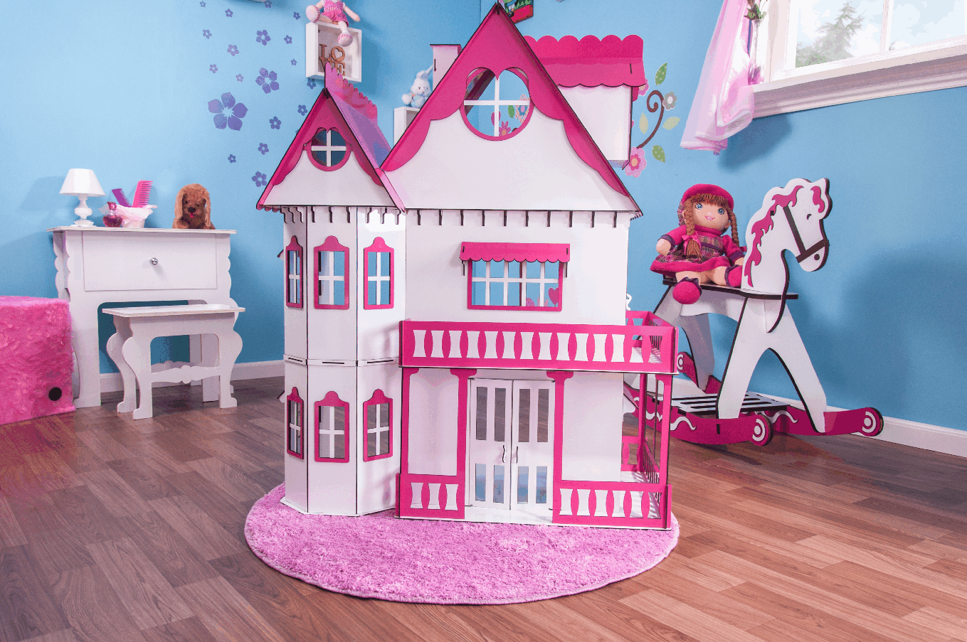 Kit Casa De Bonecas Com Moveis Escala Barbie Emily Estilo Princesa