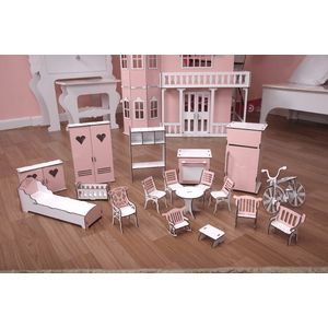 Kit Casa Bonecas Barbie E Móveis Lian Sonhos S+S - Darama - Ri Happy