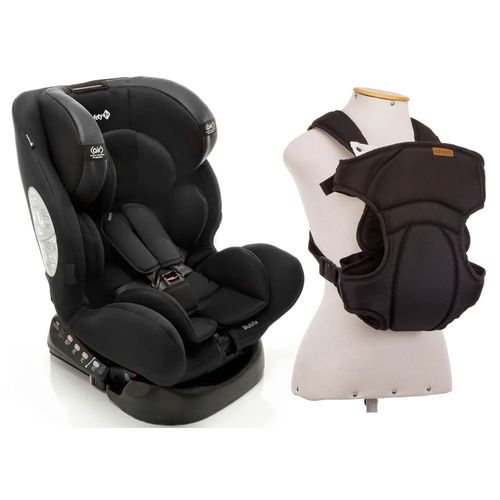 Kit Cadeira para Auto - De 0 a 36 Kg - Multifix - Black e Canguru - I Love Travel - Black - Infanti