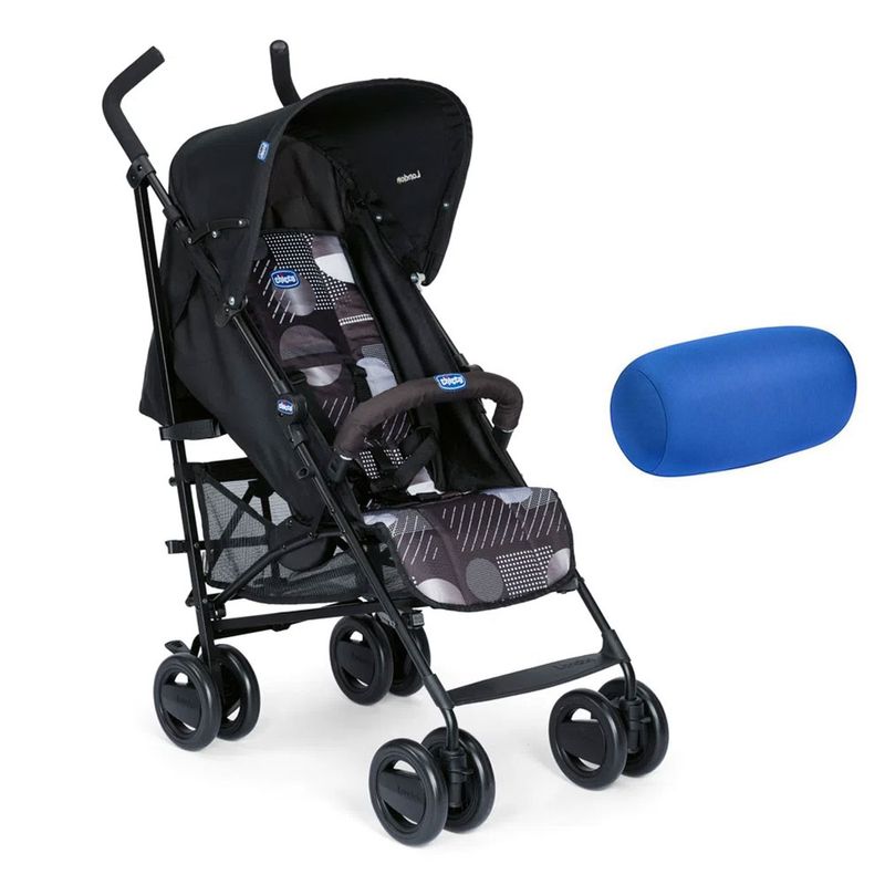 Kit-Carrinho-de-Passeio---London---Up-Matrix-e-Almofada-Rolinho---Azul---Chicco