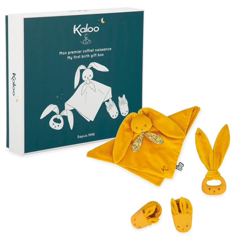 Kit-Recem-Nascidos---Pelucia---Kaloo---Mordedor-e-Chinelos---Ocre---Janod---Maped-1
