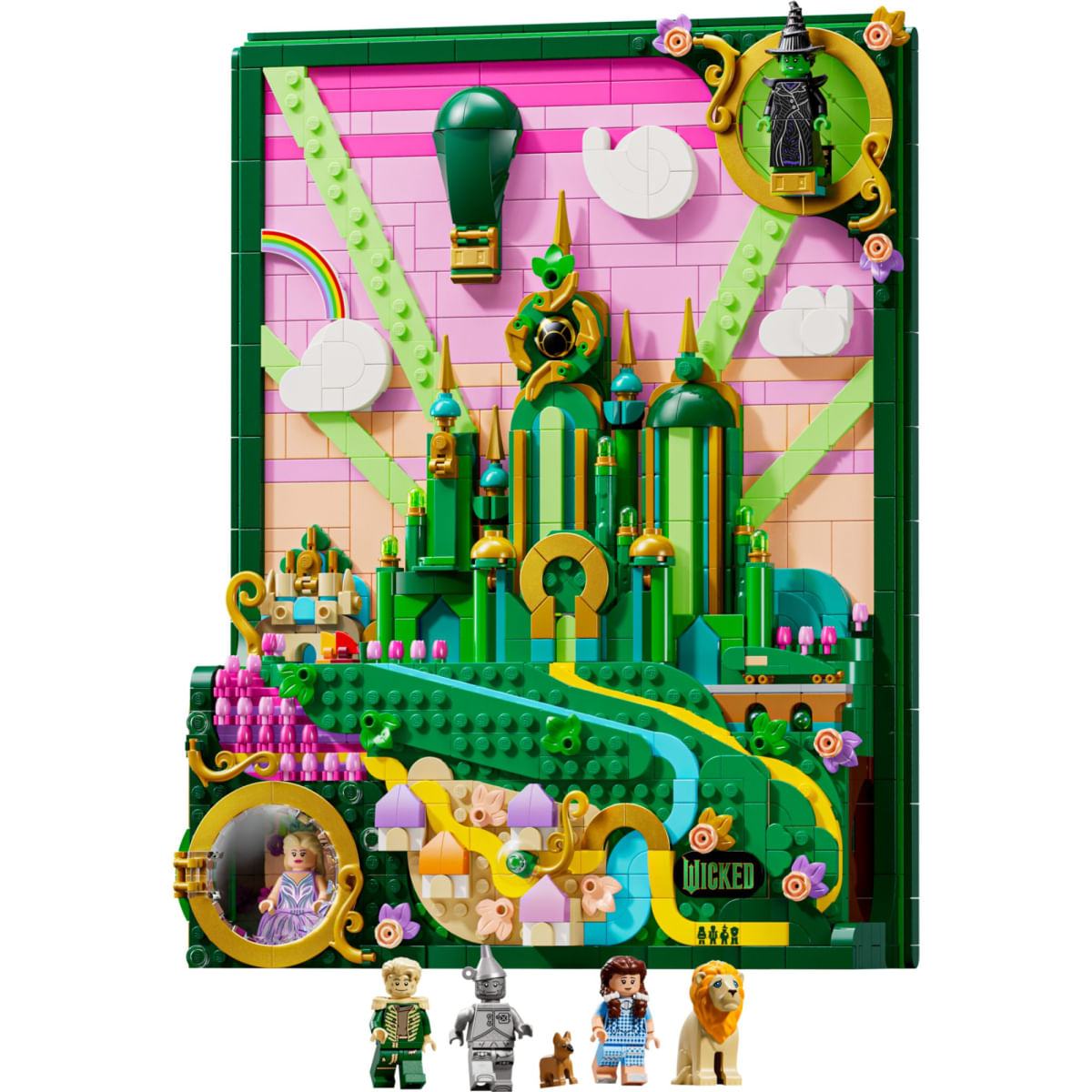 LEGO® Wicked - Arte de parede da Cidade Esmeralda - PBKIDS Brinquedos