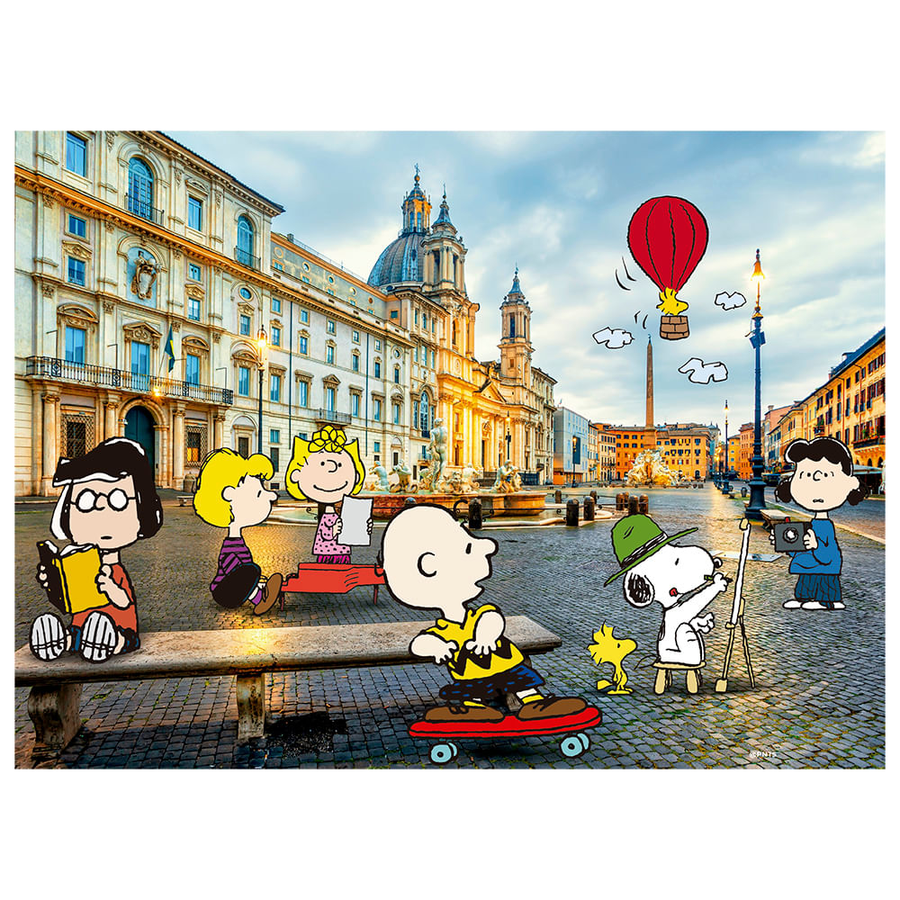 Mini Quebra-Cabeça - Snoopy - 500 Peças - Ri Happy