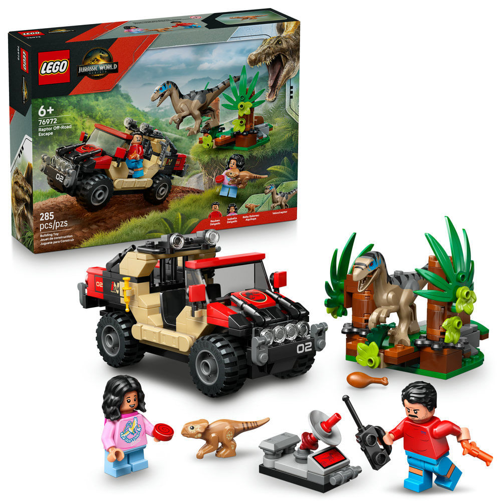 LEGO - Jurassic World - Fuga Off-Road do Raptor - 76972 - PBKIDS