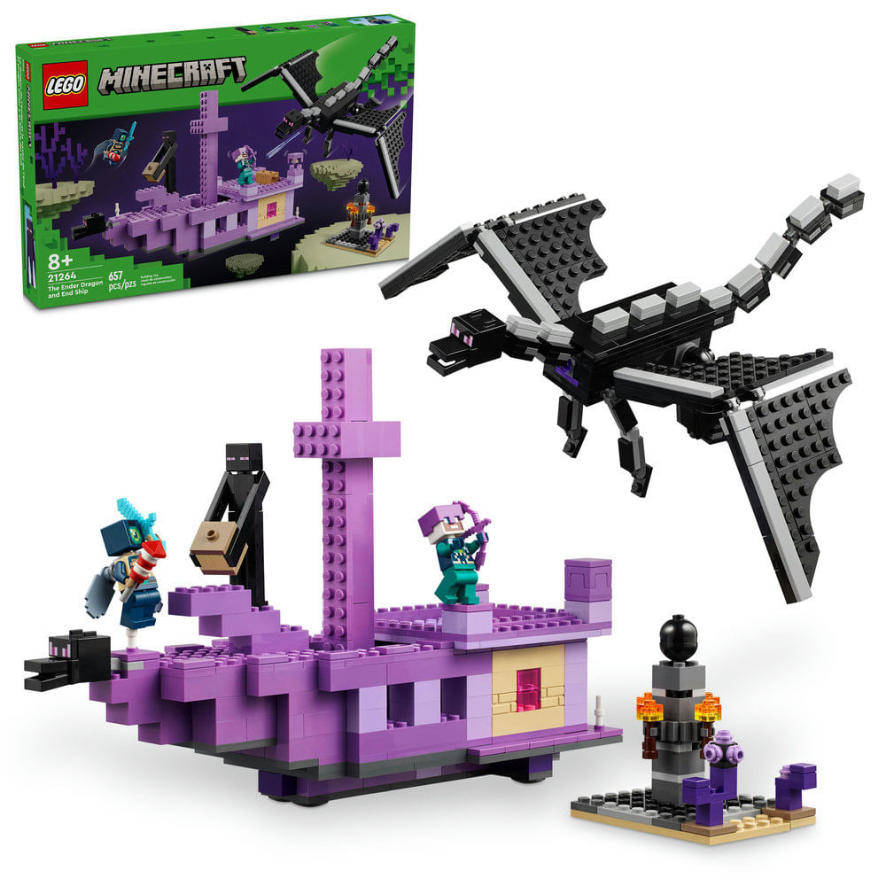 LEGO - Minecraft - O Dragão Ender e Navio do End - 21264 - Ri Happy