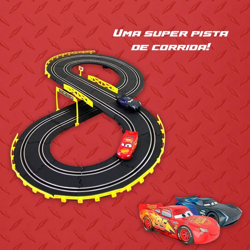 Brinquedo Pista Circuito Copa Pistão McQueen E Jackson Com - Main Image