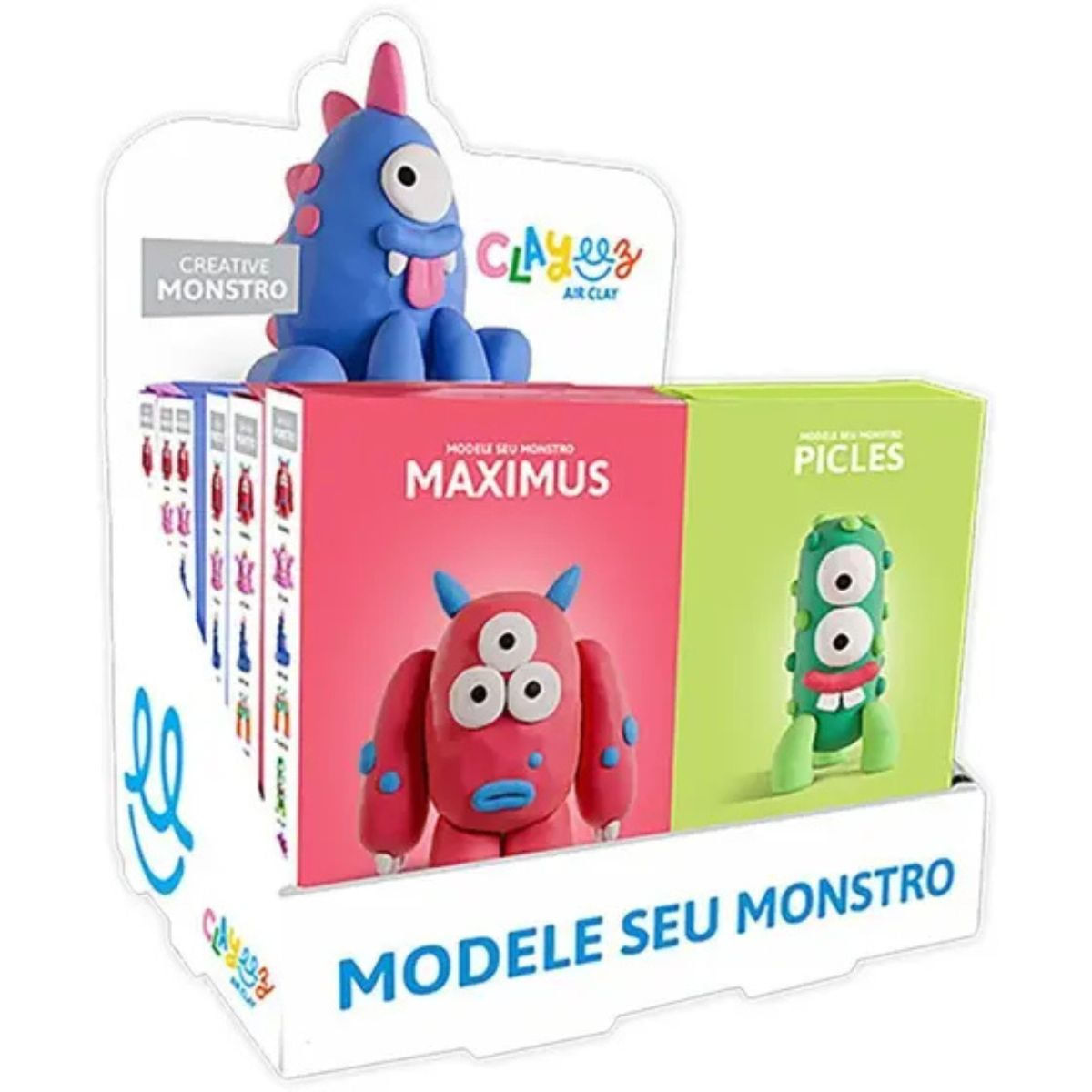 MASSINHA AIR CLAY CLAYEEZ CREATIVE - MONSTRO - 38g - UNIDADE - Ri