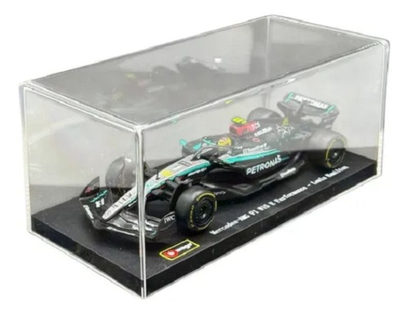 Miniatura Metal 1/43 C/ Piloto Caixa Acrilica Formula 1 Mercedes