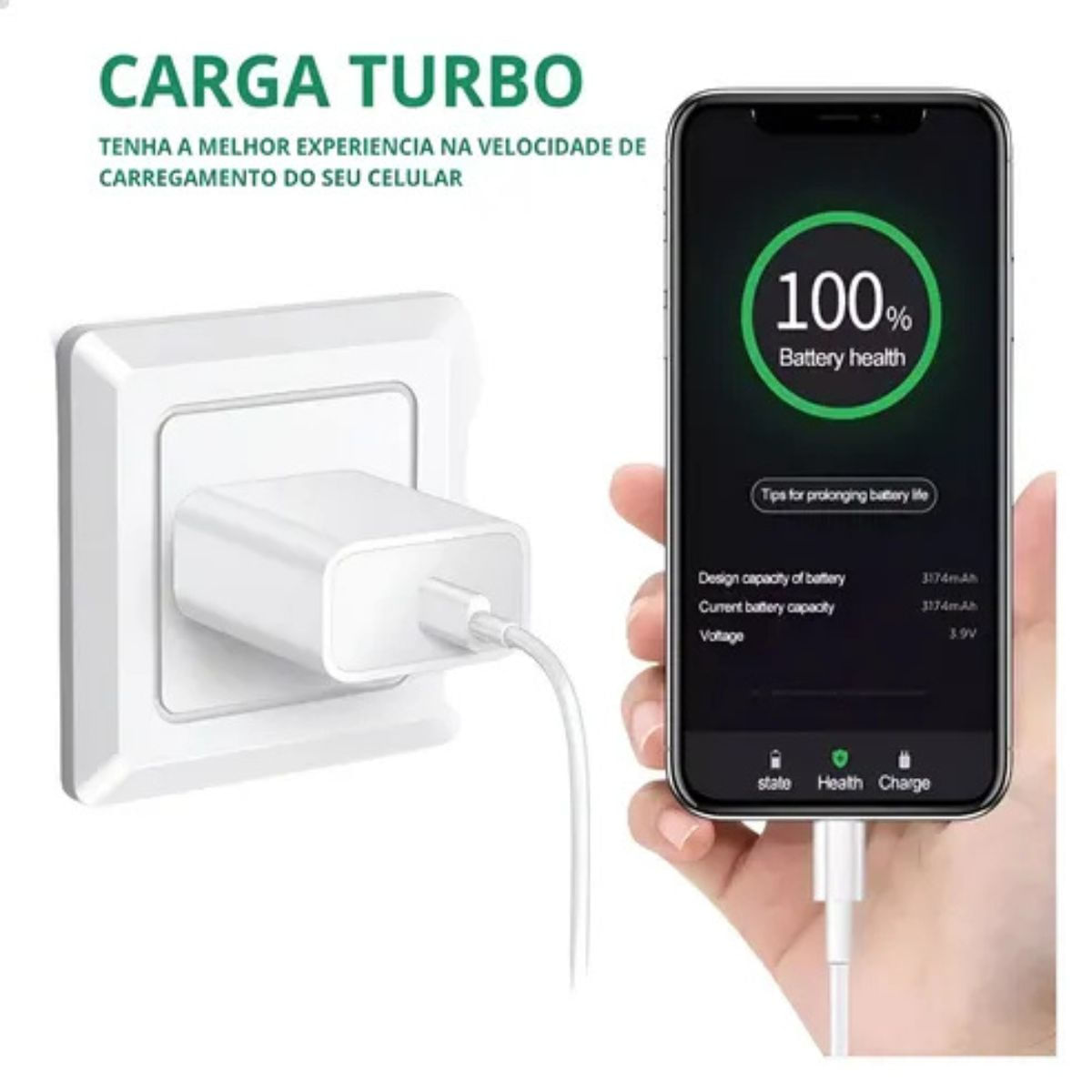 Adaptador de Tomada Ultra Rápido 20W Universal - Universal