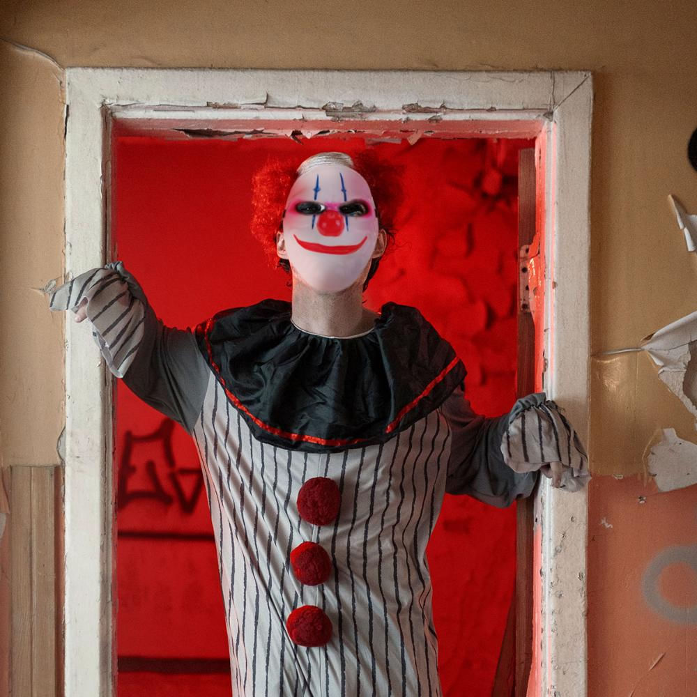Encontraproduto.com.br - Máscara de Palhaço Infantil pra Criança para Fantasia Halloween Festas Carnaval -