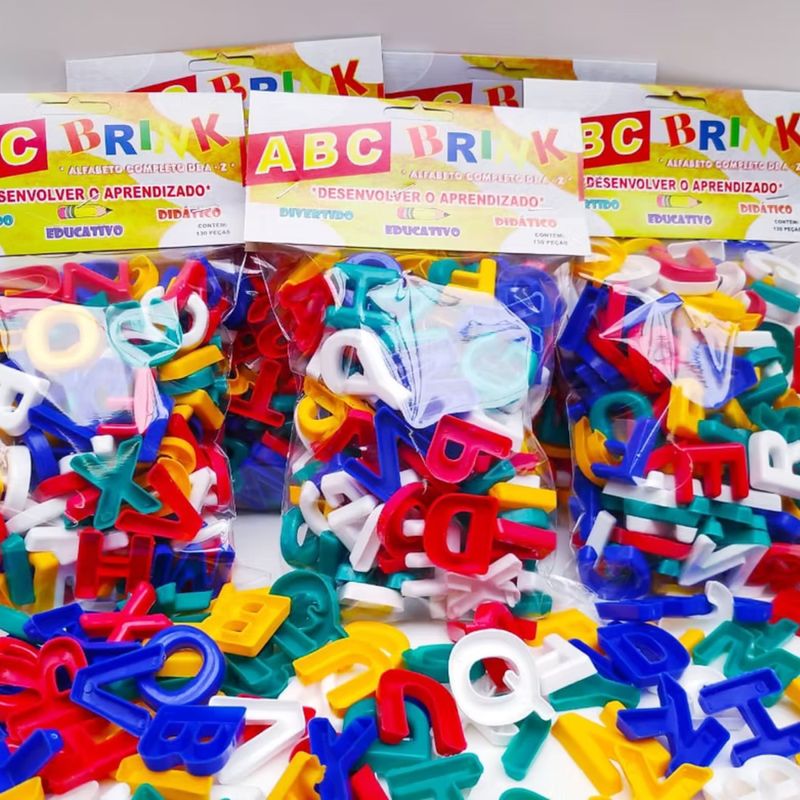 Kit Letras ABC Brink Alfabeto Completo com Braille Didático 130
