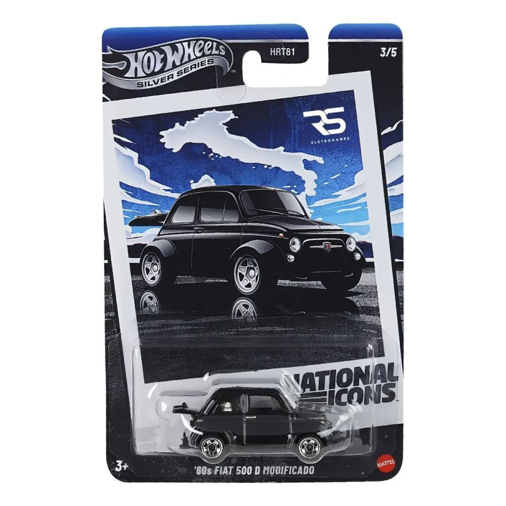 Hot Wheels ?s Fiat 500 D Modificado Silver Series National Icons