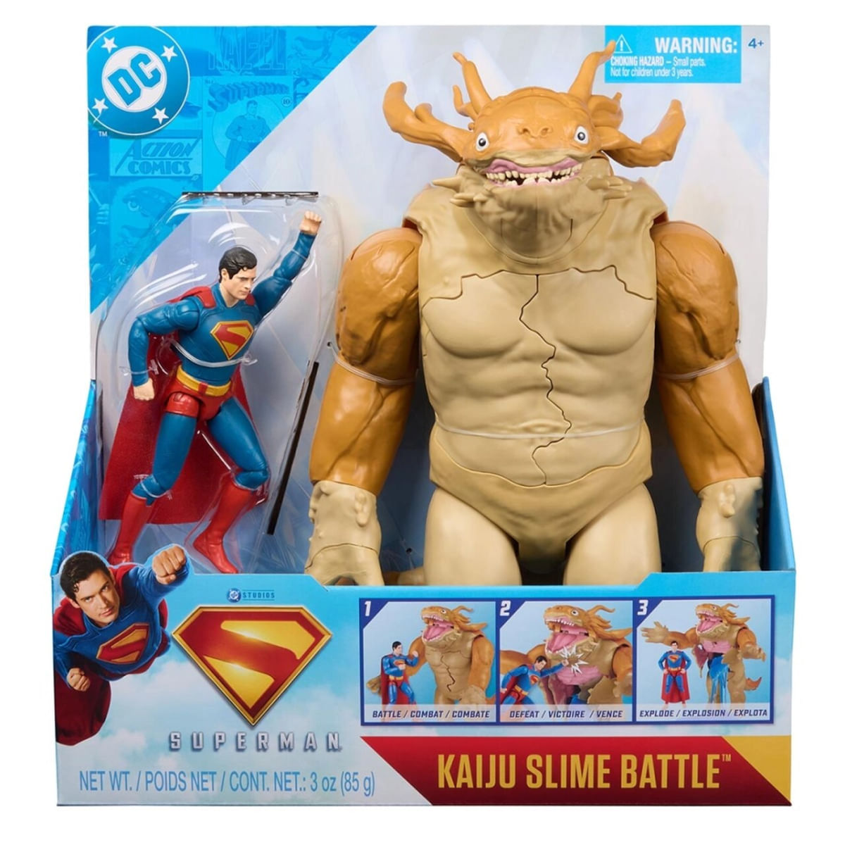 Boneco Superman 15 Cm + Kaiju 30 Cm Filme 2025 Sunny - 4482 - Ri Happy