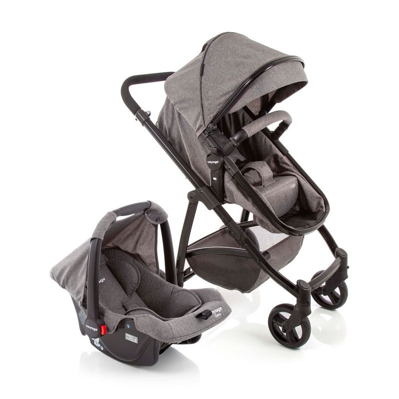 Travel-System-Vip---Voyage-Cinza-Mescla---Dorel-0