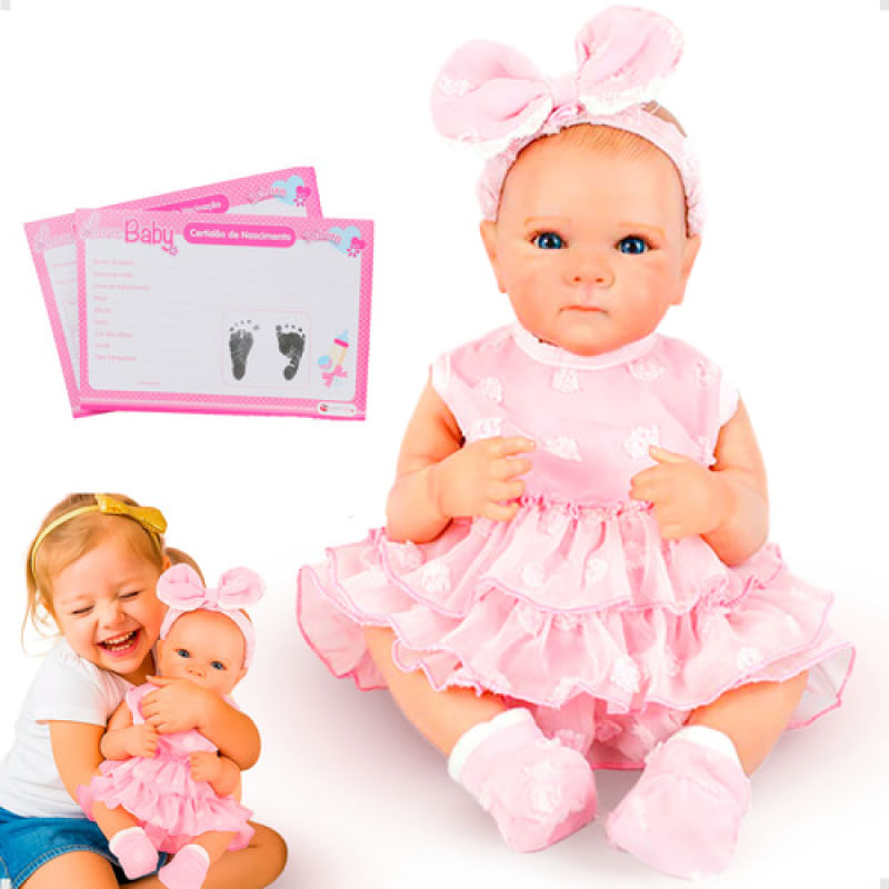 BONECA BEBE REBORN LAURA BABY ABBY 18