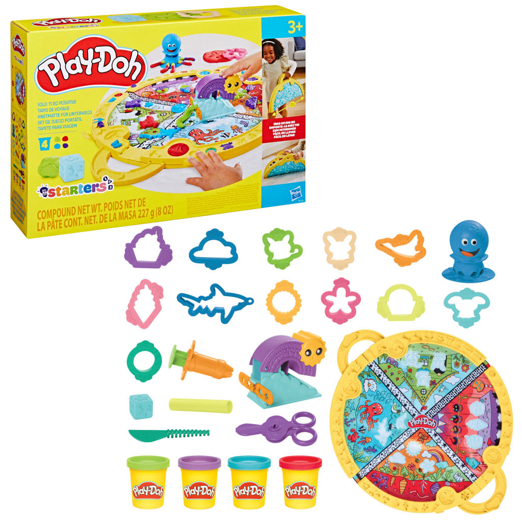 Conjunto Massa de Modelar - Play-Doh - Tapete Fold & Go - Starters