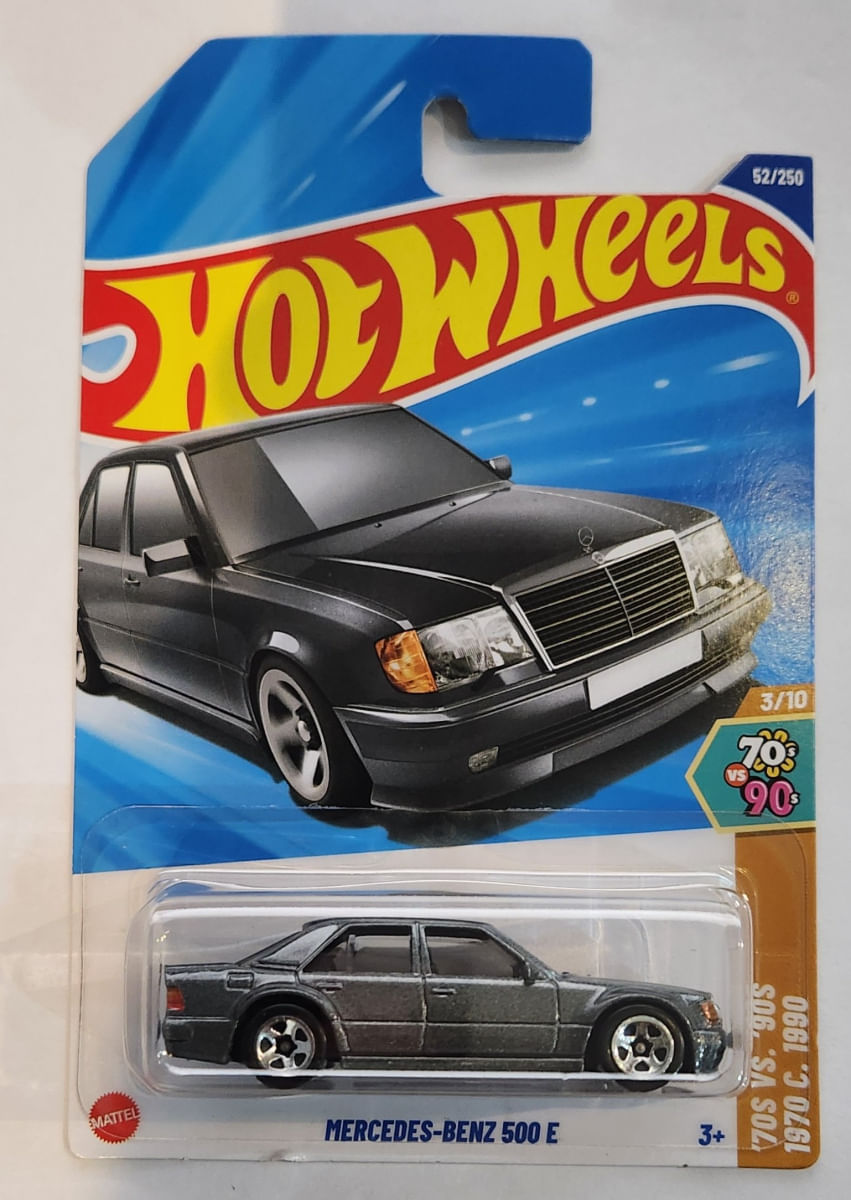 Embalagem danificada* Hot Wheels ?s VS.' 90s - Mercedes-Benz 500 E