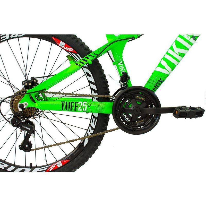 Bicicleta TUFF25 Freeride Aro 26 Verde Neon 21V VikingX - Ri Happy