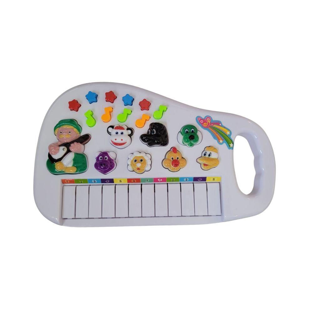 KIDS NEW ERA × familiar Teclado Musical Infantil Animais Da Fazenda - Jmd Toys - PBKIDS