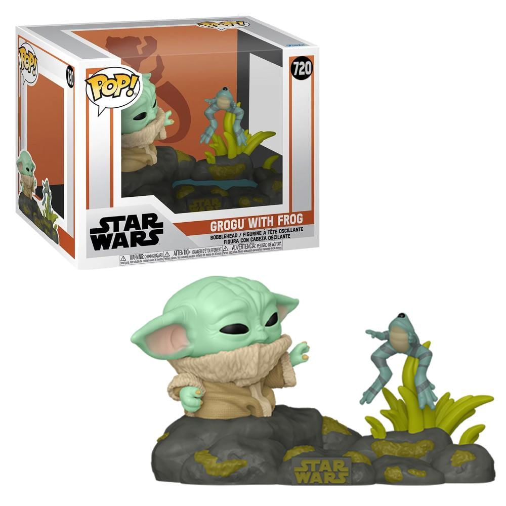 Funko Pop Star Wars 720 Baby Yoda Grogu with Frog - PBKIDS Brinquedos