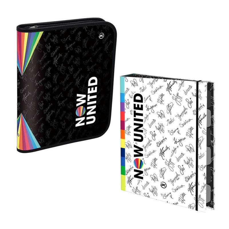 Kit-de-Cadernos-Argolados---48-Folhas---Now-United---Branco-e-Preto---DAC