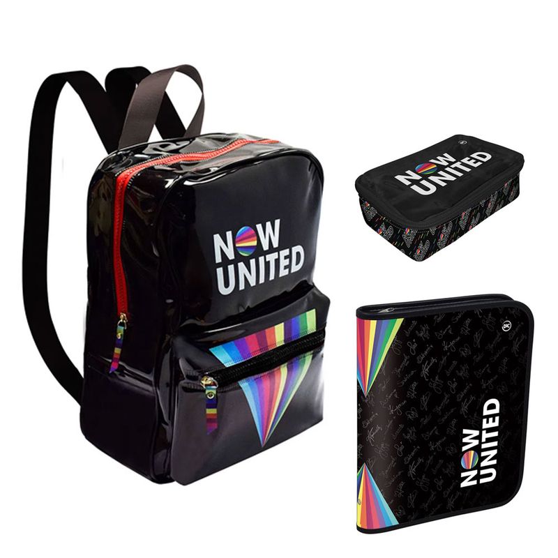 Kit-Escolar-com-Mochila-Estojo-e-Caderno-Argolado---48-Folhas---Now-United---Preto---DAC