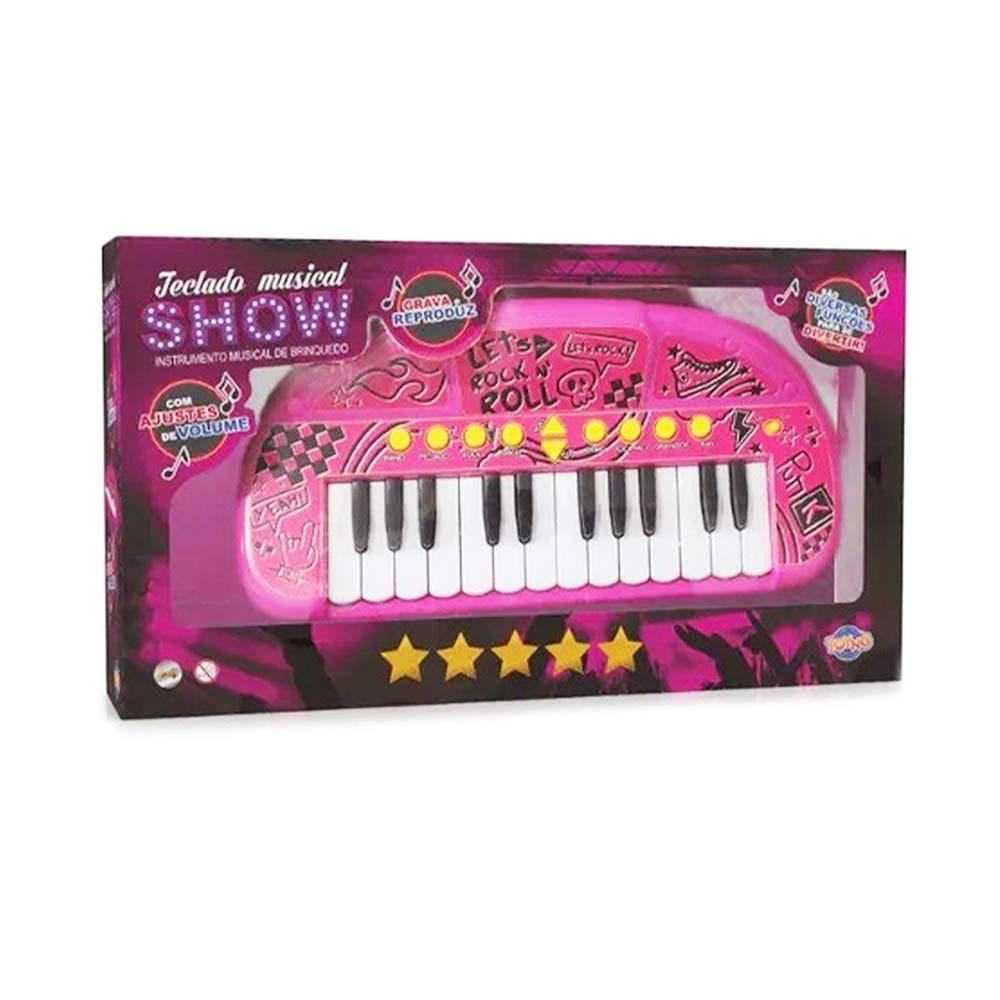 Teclado Infantil Musical Grava E reproduz Lets Rock Toyng - Lojas