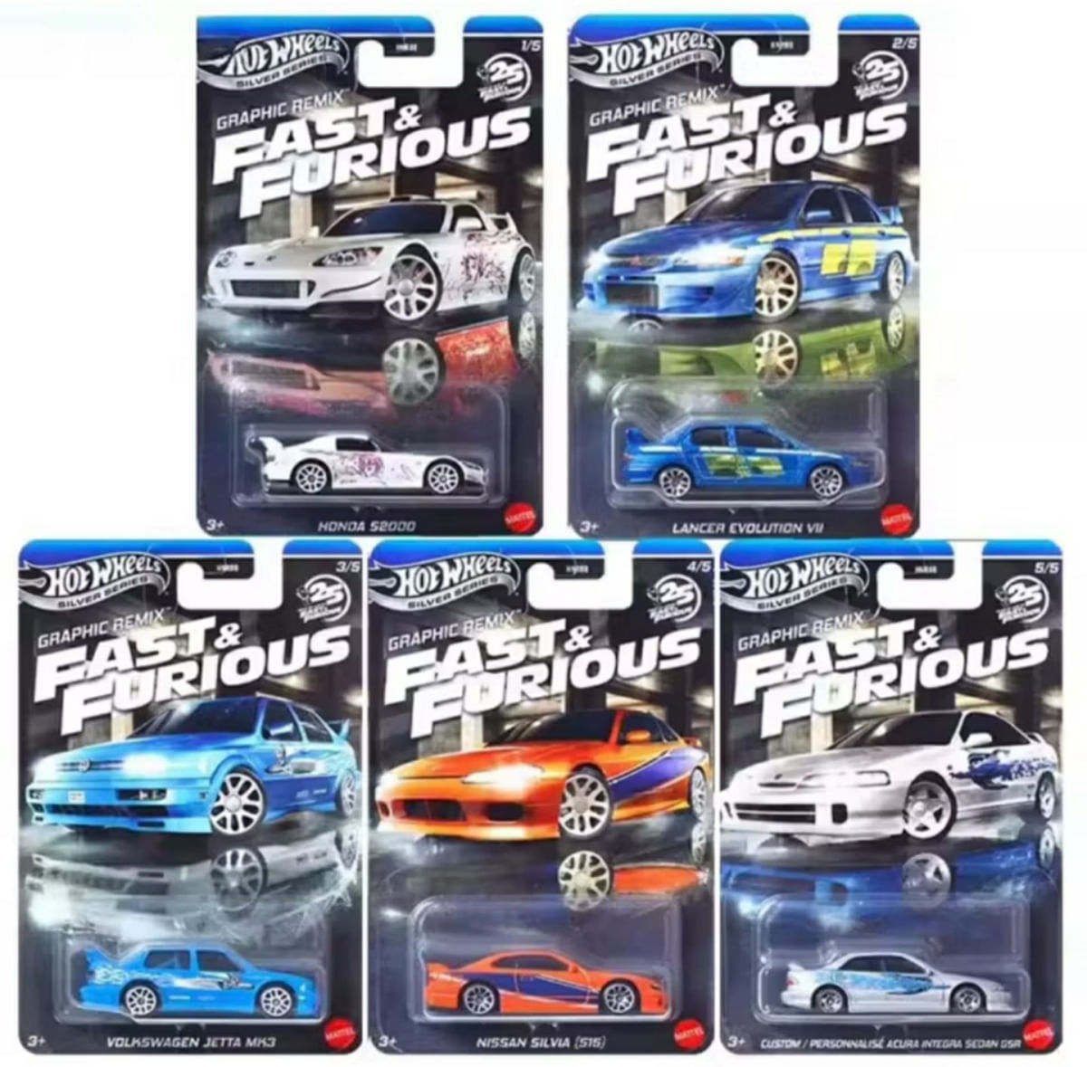 Hot Wheels Graphics Remix Fast & Furious - Set Completo - Ri Happy