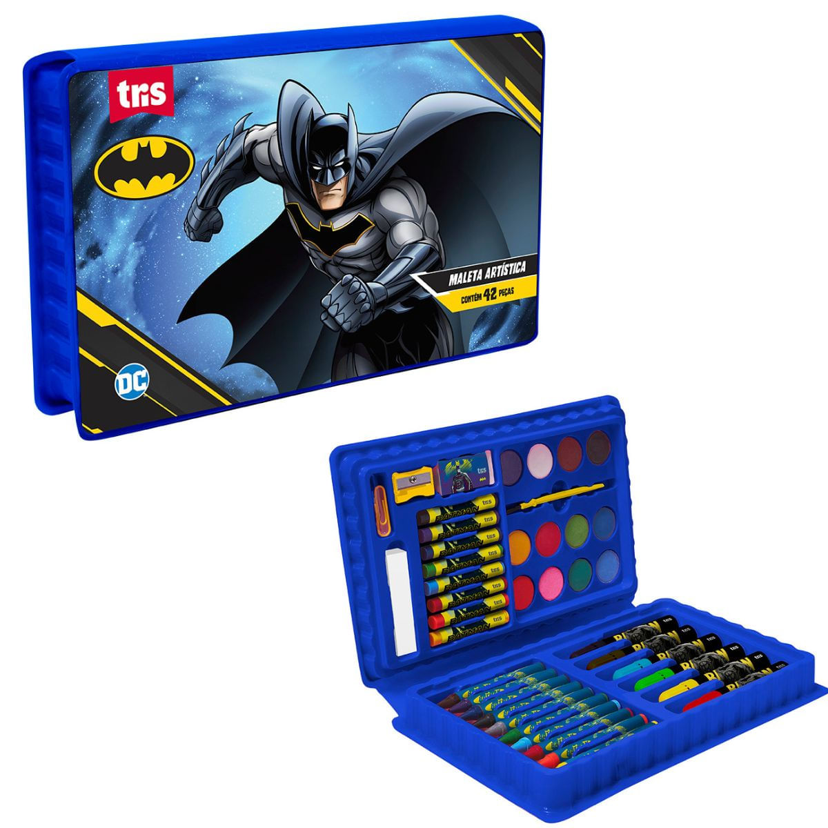 MALETA ARTISTICA - BATMAN - 42 PEÇAS - TRIS - Ri Happy