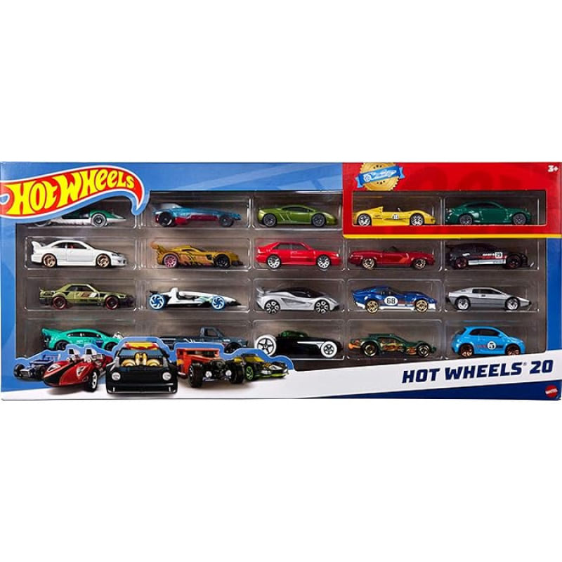 HOT WHEELS PACOTE COM 20 CARROS - MATTEL - Ri Happy