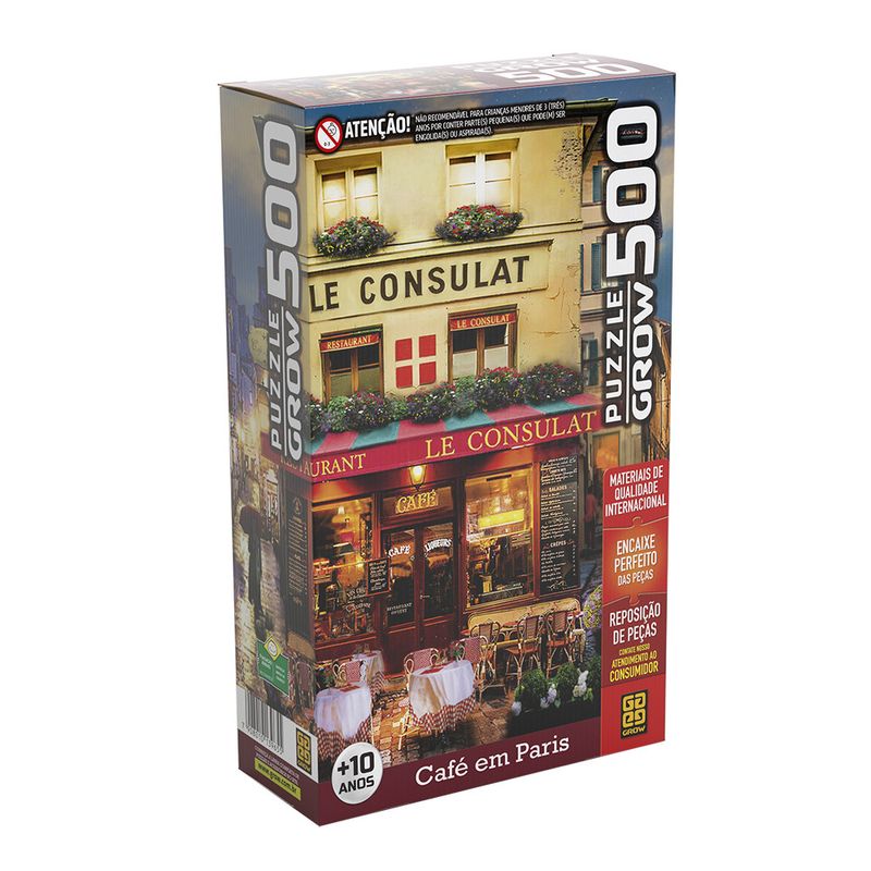 Quebra Cabeça Puzzle 4000 Peças Ruas de Paris 4102 GROW Jogo de Mesa  Educativo Didático Coleção