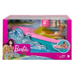 Boneca Barbie Barco Dos Sonhos Com Escorregador +20 Peças