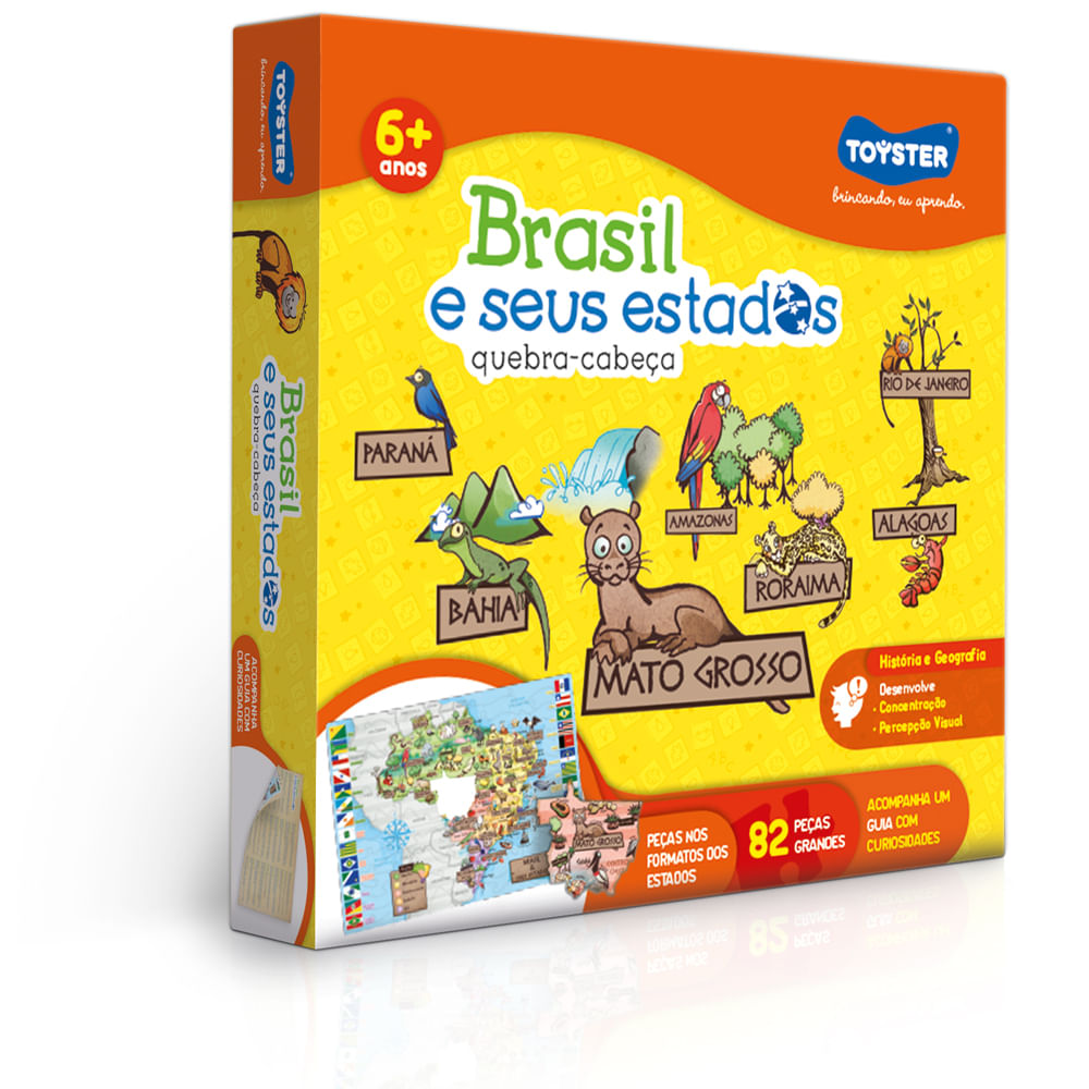 Quebra Cabeça - Brasil 1000 Peças - Toyster - Pikoli Brinquedos