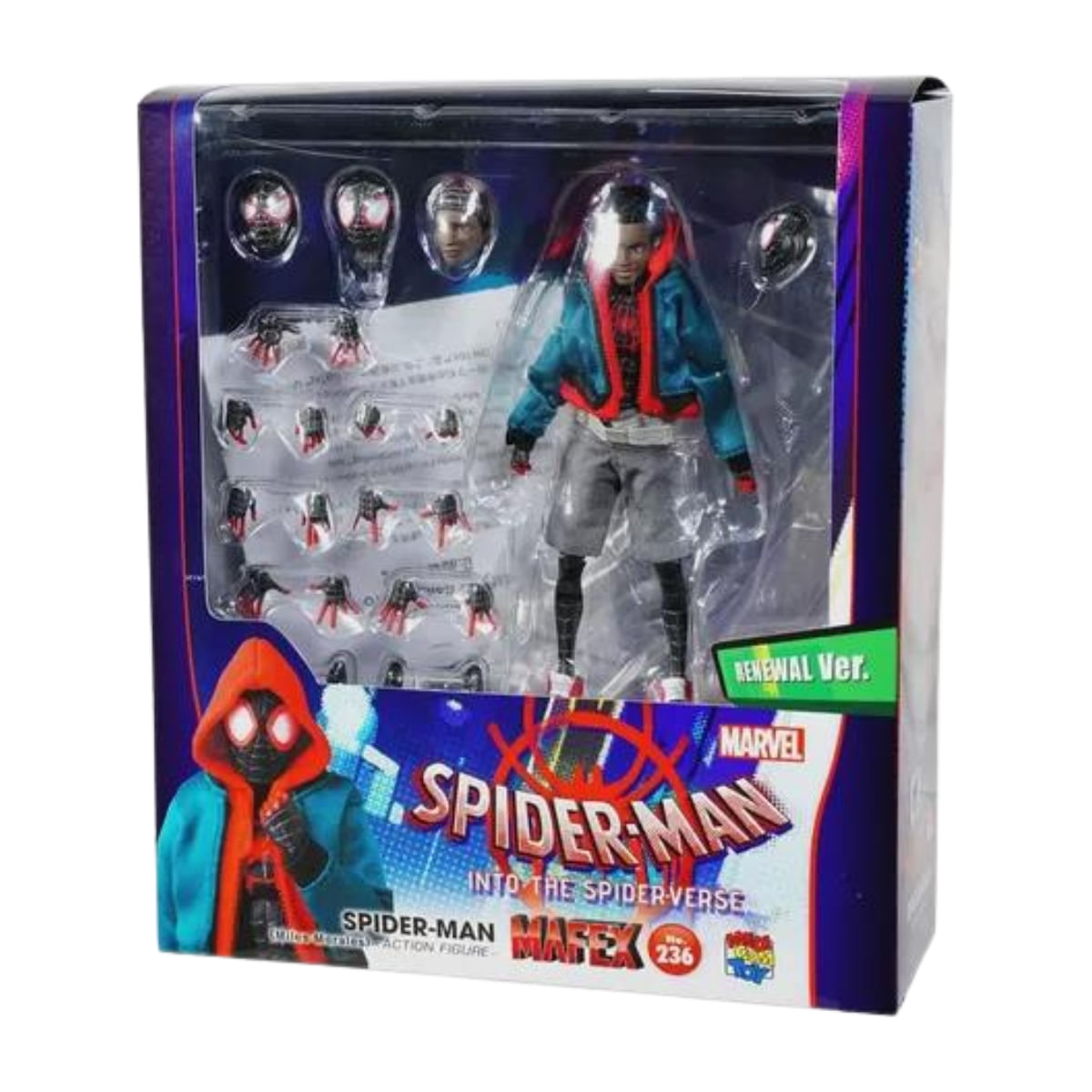 MAFEX SPIDER-MAN（Miles Morales） MAFEX Spider-Man (Miles Morales) Painted Action Figure | Amazon.com.br