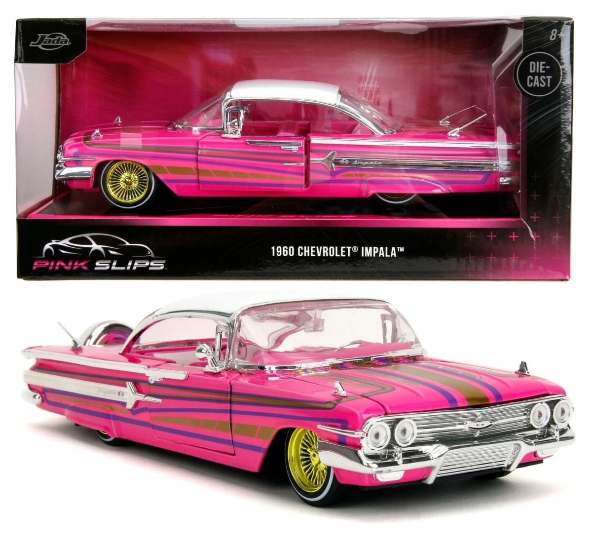 1960 Chevrolet Impala - Pink Slips - 1/24 - Jada - PBKIDS Brinquedos