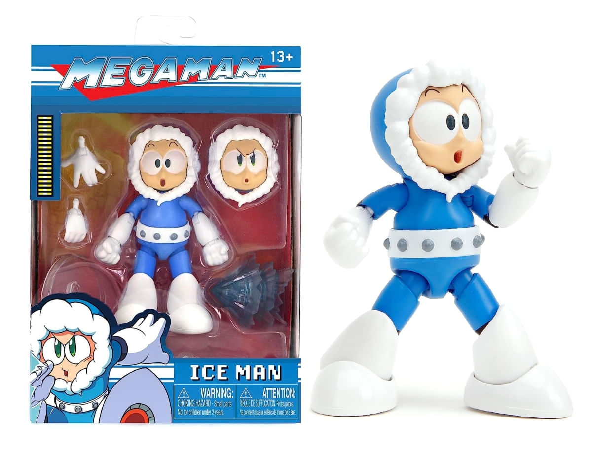 Boneco Articulado Ice Man c/ Acessórios - Mega Man - Jada - Ri Happy