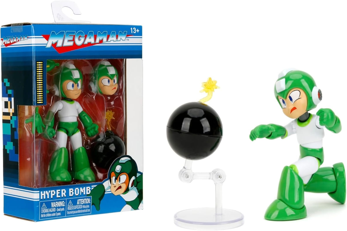 Boneco Articulado Hyper Bomb c/ Acessórios - Mega Man - Jada - Ri